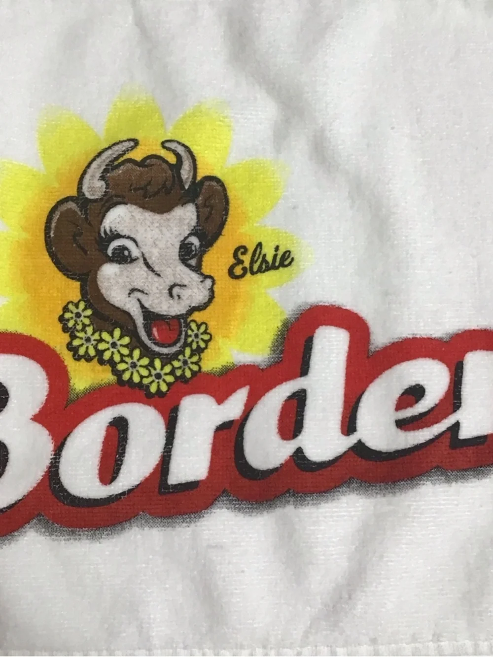 Borden Elsie the Cow Kitchen Hand Towel 100% Cotton Ice Cream Shop Dairy Vintage